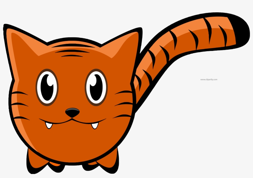 Orange Color Tigger Cat Clipart Png - Public Domain Cartoon Tiger, transparent png #1371543