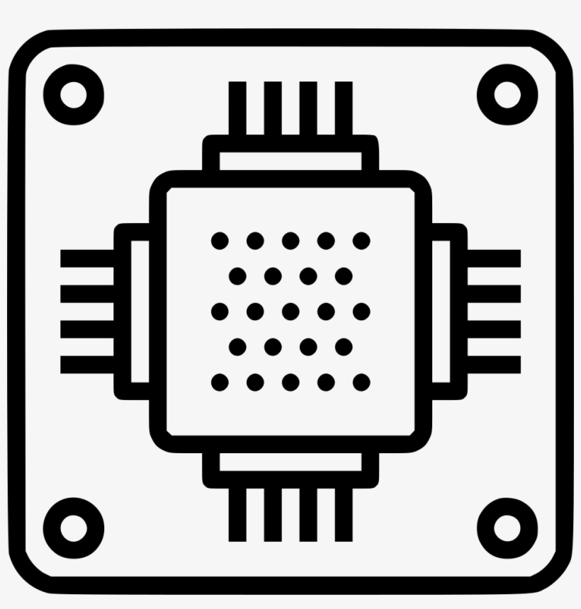 Chip Circuit Ic Microchip Microprocessor Semiconductor - Chip Icon, transparent png #1371731