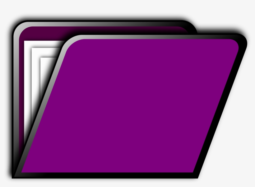 Folders Clipart Office Material - Purple Folder Clipart Png, transparent png #1371980