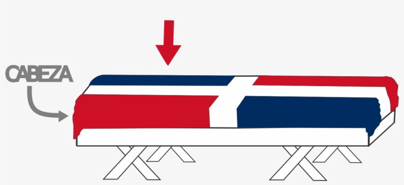 Bandera Dominicana En Ataud - Flag Of The Dominican Republic, transparent png #1373027