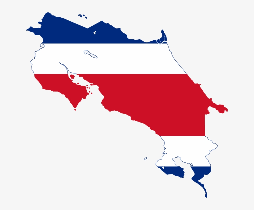 Mapabanderacostarica - - Costa Rica Flag Map, transparent png #1373530