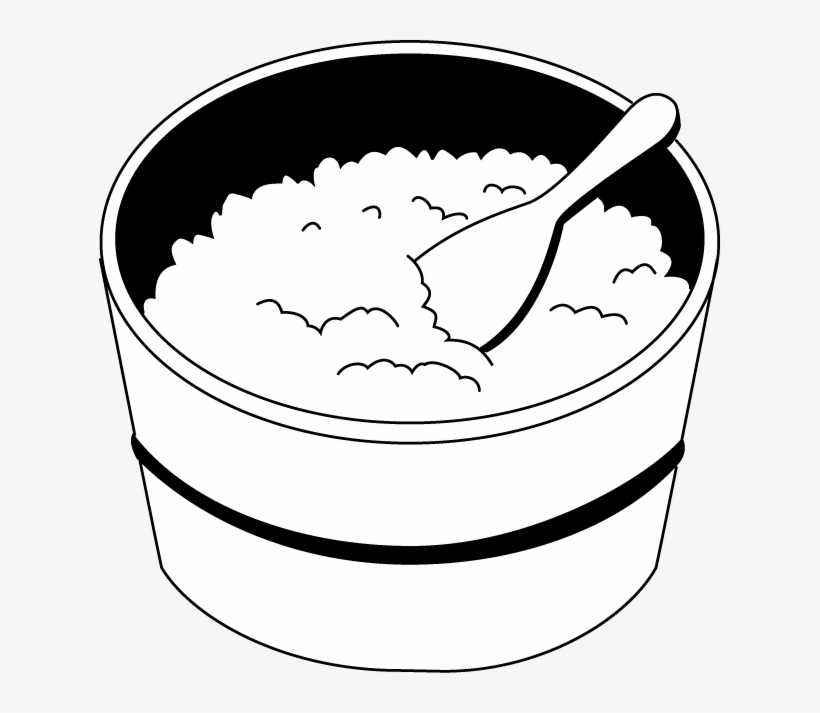 28 Collection Of Rice Drawing Png - Clip Art Black And White Rice, transparent png #1373633