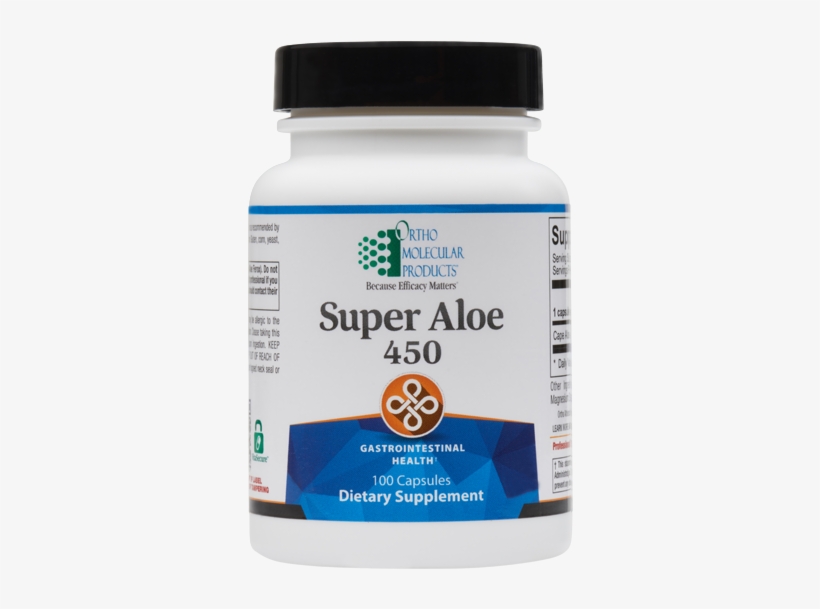 Ortho Molecular - Super Aloe 450 - 100 Capsules, transparent png #1374215