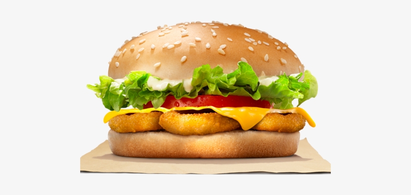 Crispy Onion Rings, Lettuce, Tomato And Cheese With - Onion Ring Burger Png, transparent png #1374311