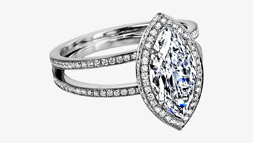 Marquise Diamond Ring Split Shank, transparent png #1374366
