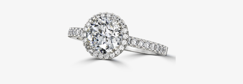 Engagement Ring With Round Diamond - Uhibros Sterling Silver Cubic Zirconia Engagement Rings, transparent png #1374384