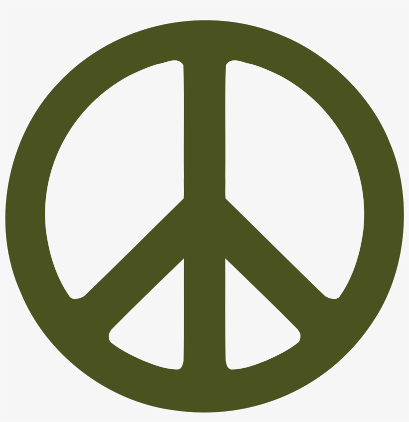 Army Logo Clip Art - Green Peace Sign, transparent png #1374453