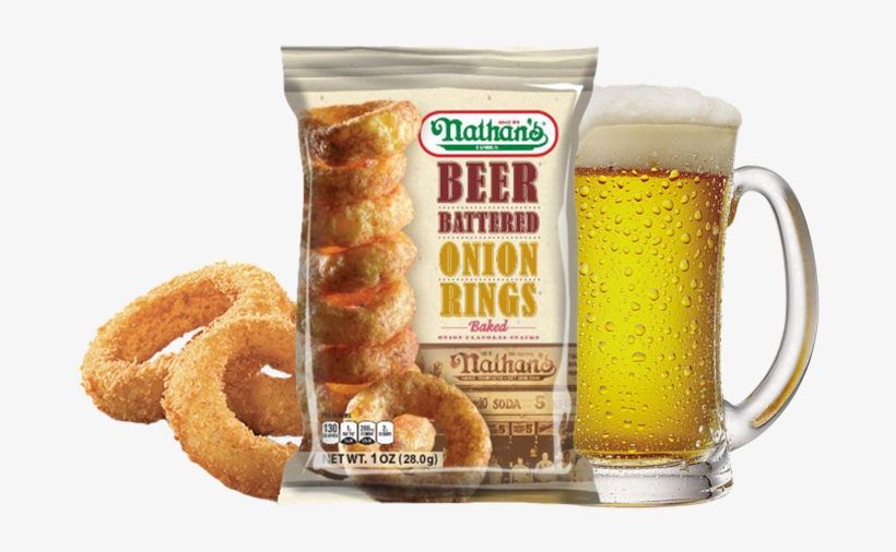 Nathan's Famous Products - Nathans Beer Battered Onion Ring - 2 Oz., transparent png #1374585