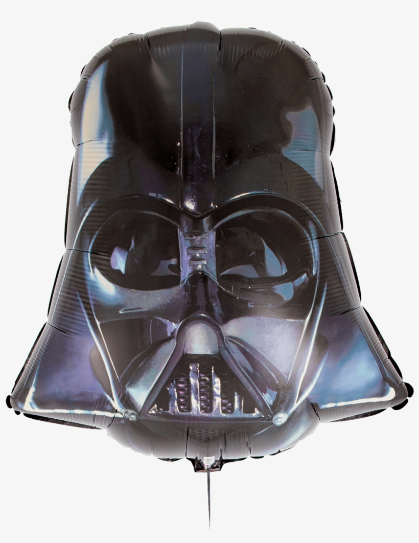 Darth Vader Supershape - 25" Darth Vader Helmet Black Balloon - Mylar Balloons, transparent png #1375202