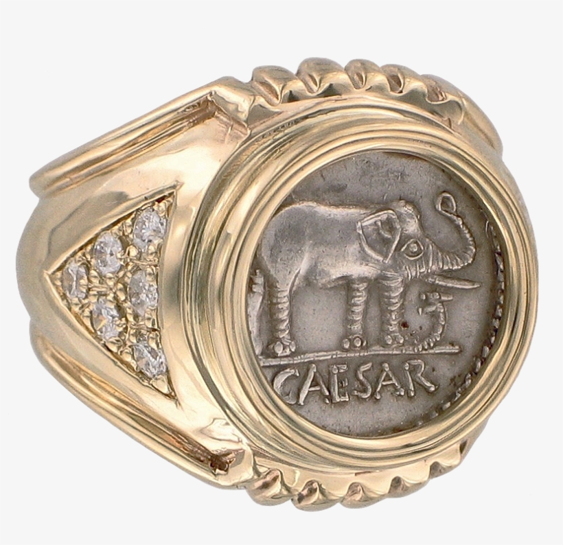 Julius Caesar Coin Ring - Julius Caesar Ring, transparent png #1375335