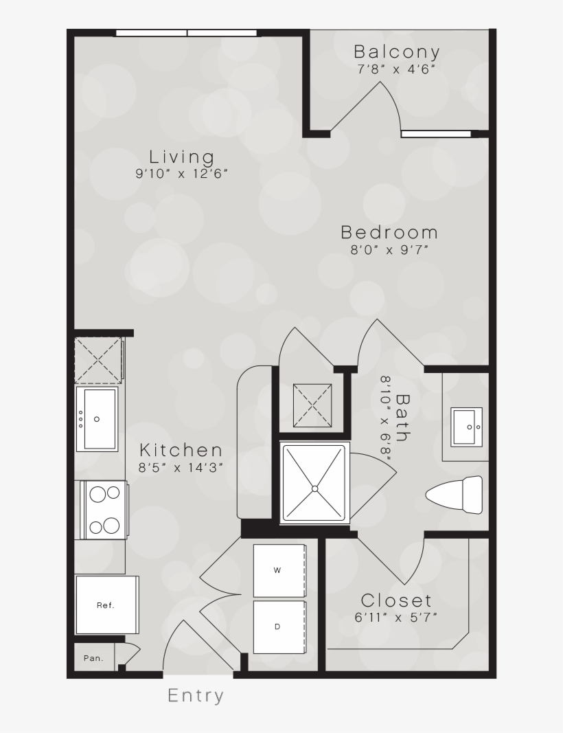 A1a Floor Plan - City Lights Floor Plan, transparent png #1375462