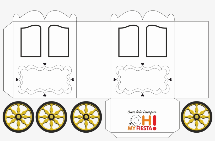 Princess Carriage Shaped Box - Carruajes Para Armar, transparent png #1375686