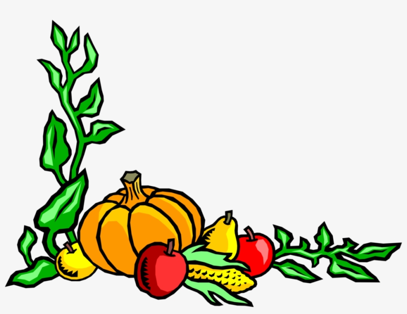 Harvest Corn Apples Vector - Thank You For The Harvest, transparent png #1375792