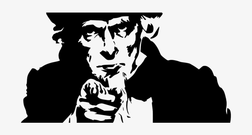 Beware The Ides Of April Tax Day Is Upon Us - Uncle Sam Black And White, transparent png #1375815