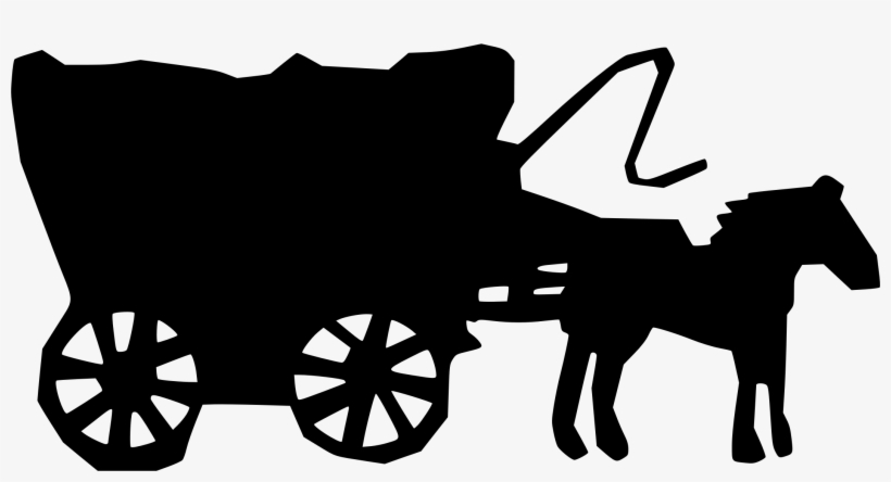 Stagecoach Silhouette At Getdrawings - Silhouette Of A Stage Coach, transparent png #1376020
