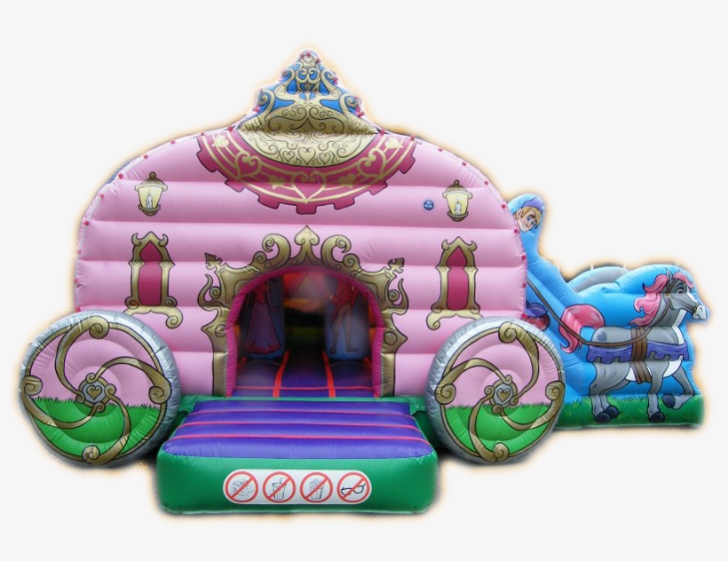 Royal Princess Carriage Combined Bouncy Castle & Slide - Inflatable Castle, transparent png #1376222