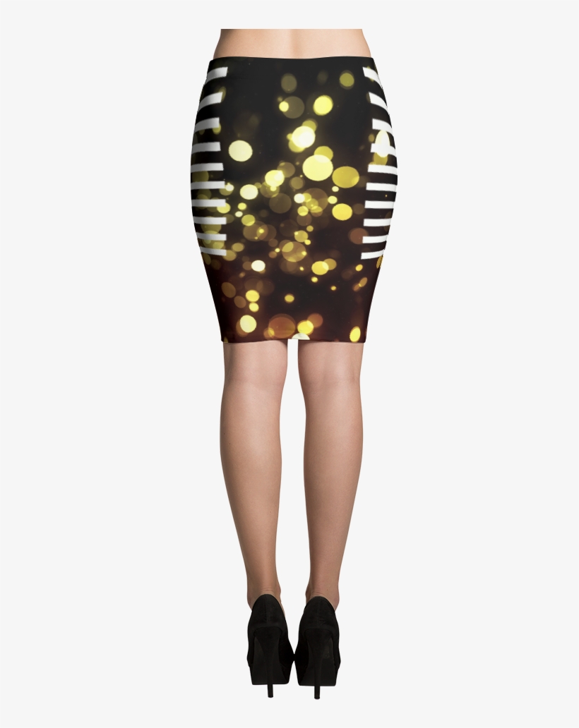 Ff Pencil Skirt City Lights Piano Keys - Pencil Skirt, transparent png #1376310