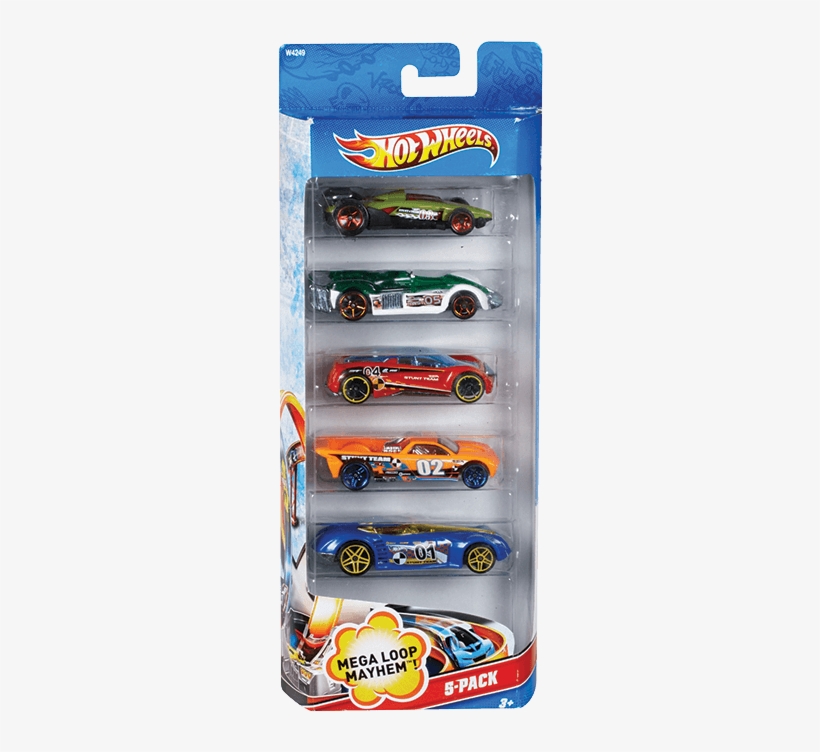 Mattel Hot Wheels Gift Set - Hot Wheels 5-pack Mega Loop Mayhem 1 64 Scale, transparent png #1376407