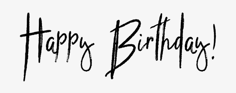 Happy Birthday Calligraphy Png File - Happy Birthday Word Png, transparent png #1376531