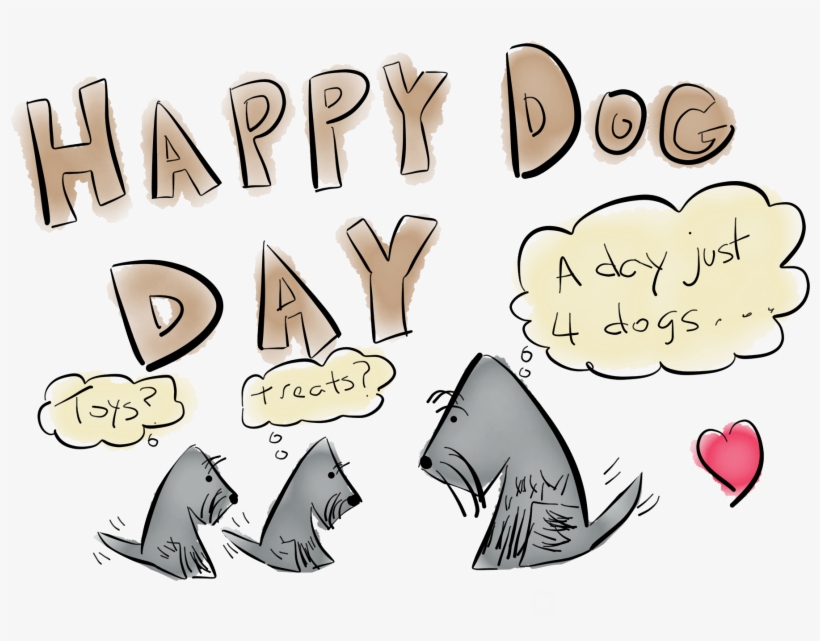 Happy Dog Day - Cartoon, transparent png #1376856
