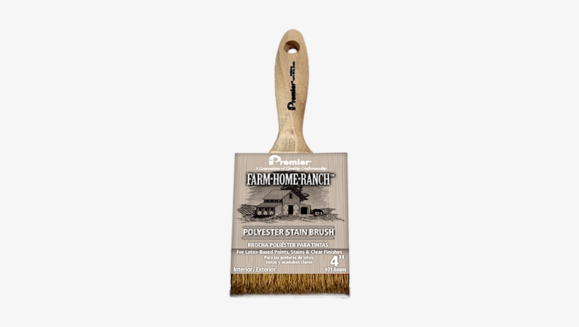 Farm Home Ranch 100% Polyester Stain Brush - Premier Paint Roller Fhr00143 4 Inch F&r Pro Stain, transparent png #1377421