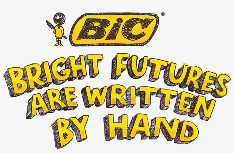 Bright Futures Are Written By Hand - Bic Round Stic Ballpoint Pen, Fine, Blue Ink, Dozen, transparent png #1377650