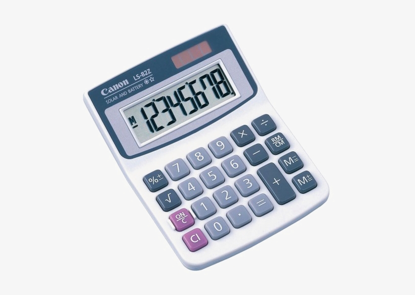 Calculator Png Image Background - Canon Ls-82z Desktop Calculator - 8 Digits, transparent png #1377824
