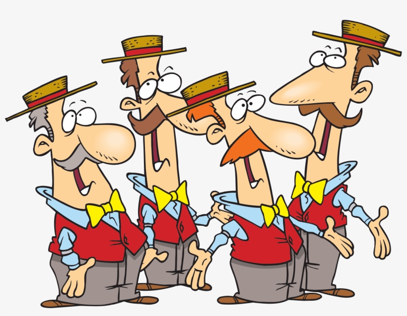 Png Free Library Religion Clipart Choir - Barbershop Quartet Cartoon, transparent png #1377845