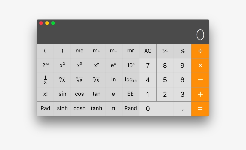 Scientific Calculator - Mac Calculator App, transparent png #1378646