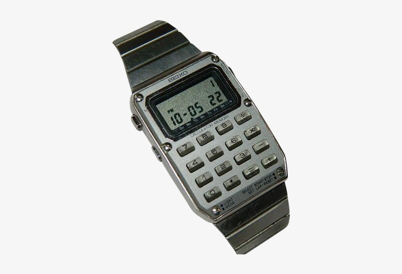 Vintage Calculator Png Image Background - Vintage Seiko Calculator Watch ~ Fresh Battery, transparent png #1378764