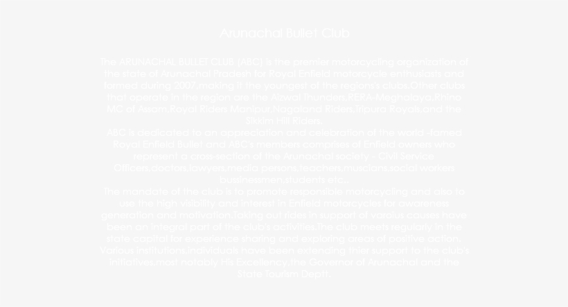 Arunachal Bullet Club The Arunachal Bullet Club Is - Motorcycle, transparent png #1379263