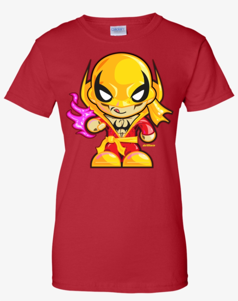 Classic Iron Fist Chibired Luke Cage T Shirt & Hoodie - T-shirt, transparent png #1379494