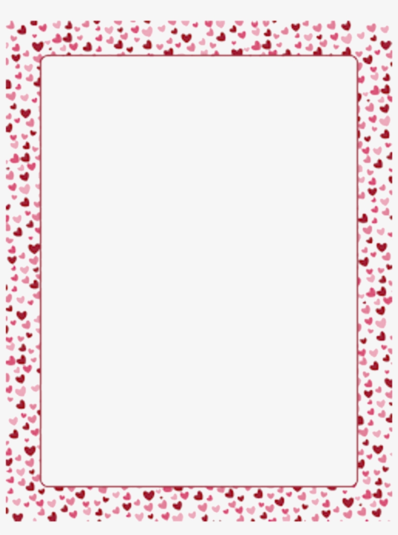 Frames Frame Borders Border Heart Hearts Love - Floral Rectangle Frame Png, transparent png #1379880