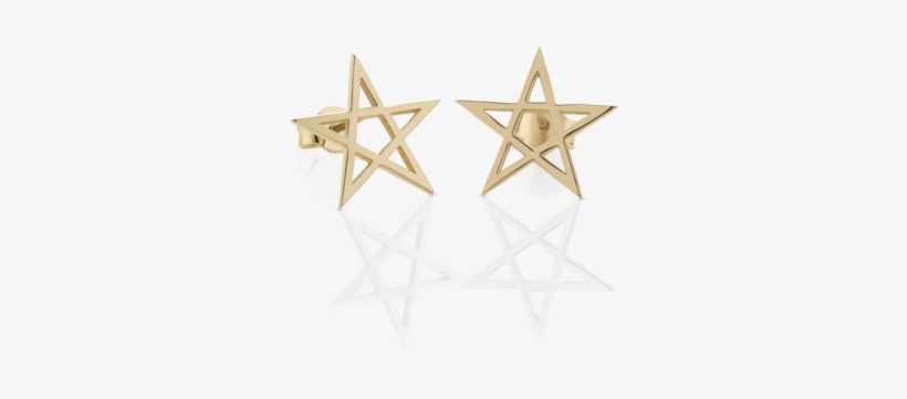 Pentagram Stud Earrings 20mm - Earring, transparent png #1379975