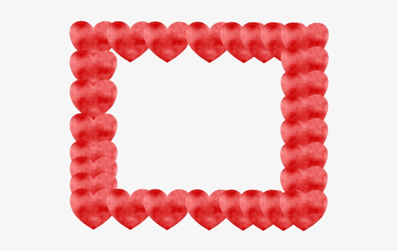 Red Heart Border Png - Picture Frame, transparent png #1379998