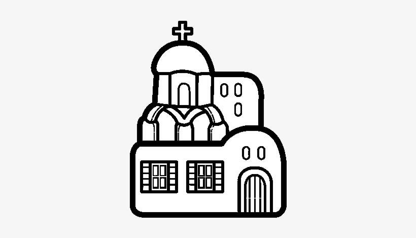 Dibujo De Iglesia Para Colorear - Iglesia Para Dibujar, transparent png #1380191