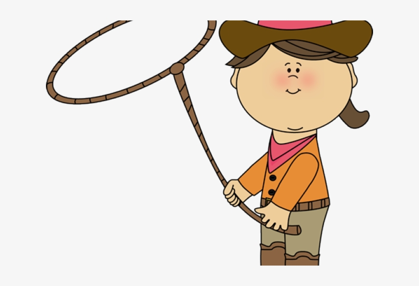 Cowgirl Clipart Rodeo Queen - Cowboy With Lasso Clipart, transparent png #1380831