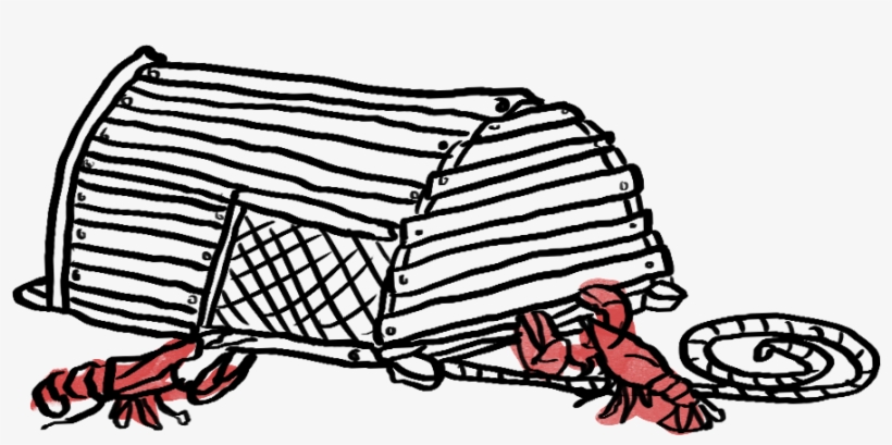 Fill Your Trap With Lobster From Maine - Lobster Trap Clip Art, transparent png #1381169