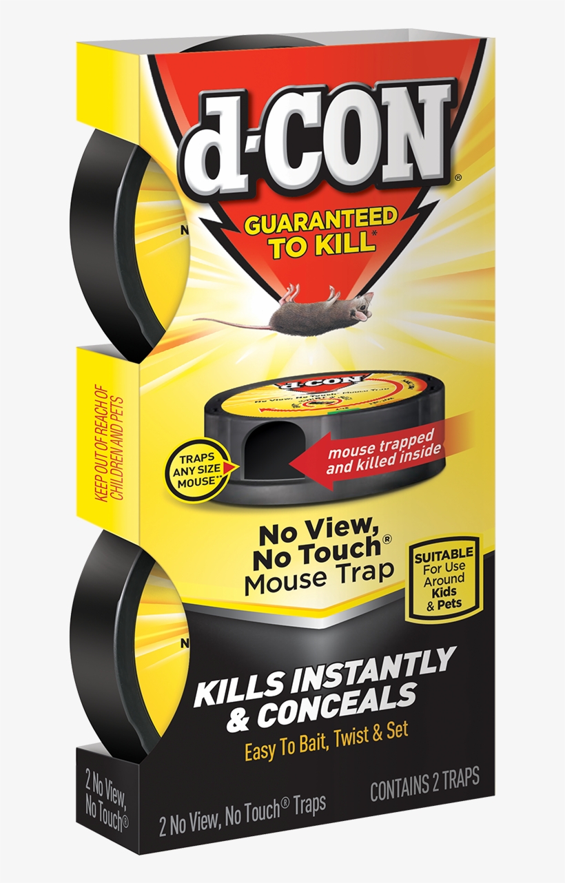 D-con® No View, No Touch™ Trap - D-con 1920098666 Mice Refillable Bait Station, transparent png #1381404
