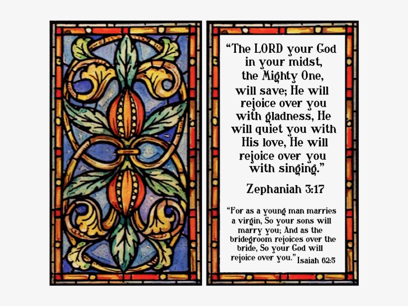"the Lord Your God In Your Midst, The Mighty One, Will - Stained Glass, transparent png #1381517