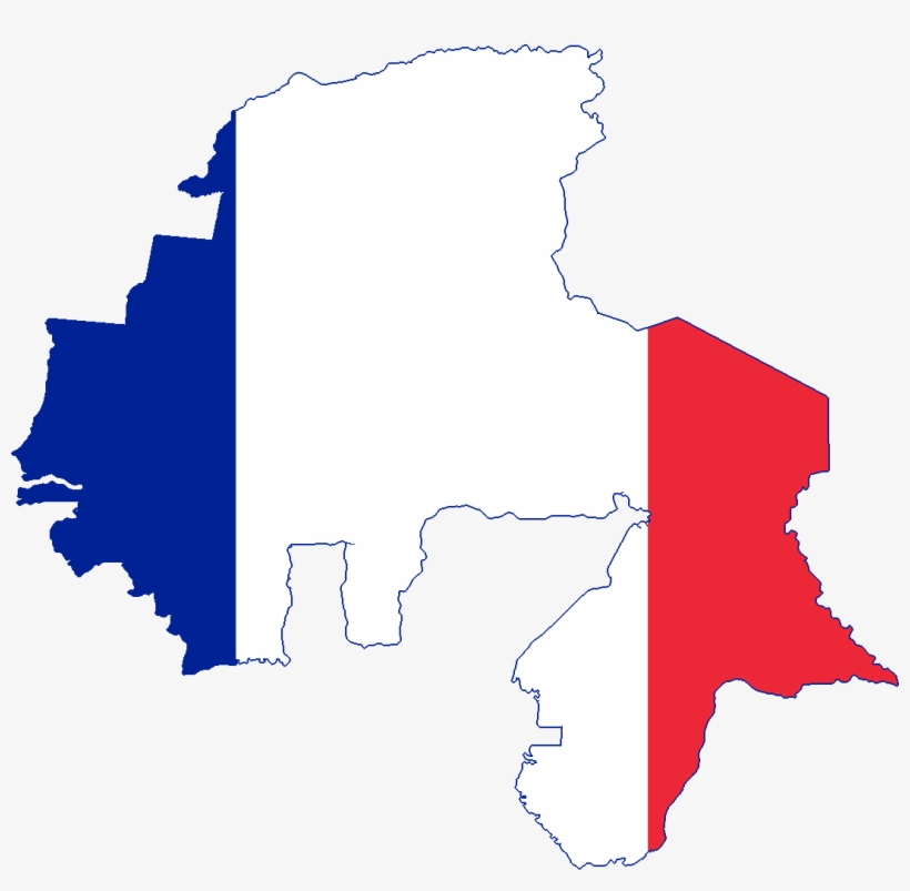 Flag Map Of French West Africa And North Africa - Flag Map Of West Africa, transparent png #1381528