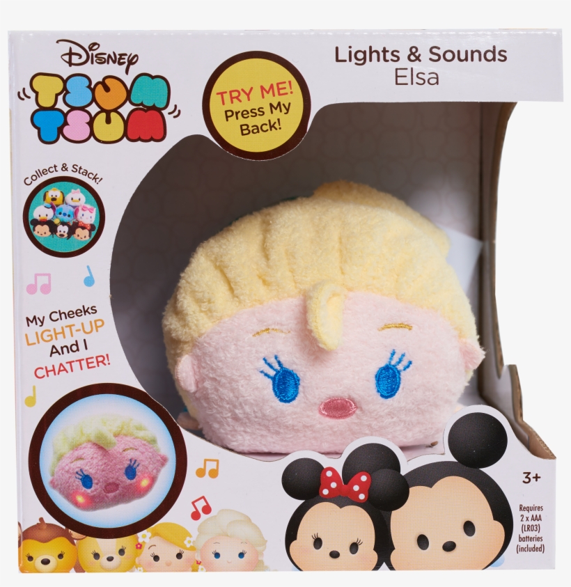 Disney Tsum Tsum Light And Sounds Plush- Disney Elsa, transparent png #1381773
