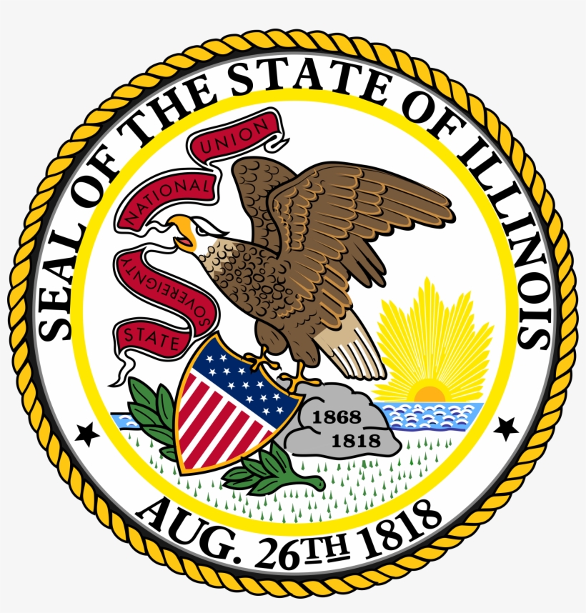 Illinoisans Head To Polls For Presidential, Senate - Illinois State Seal Png, transparent png #1382490