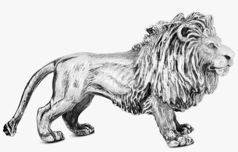 Jarosinski & Vaugoin Silver Figurine Lion, transparent png #1382565