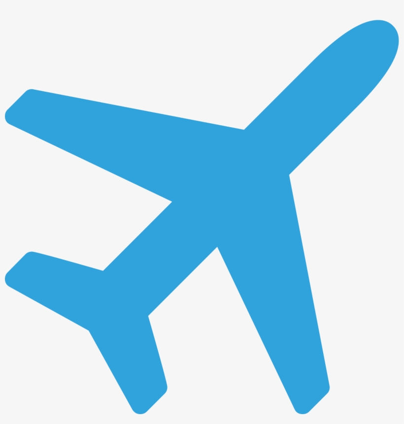 Icon - Airplane Icon Blue Png, transparent png #1382606