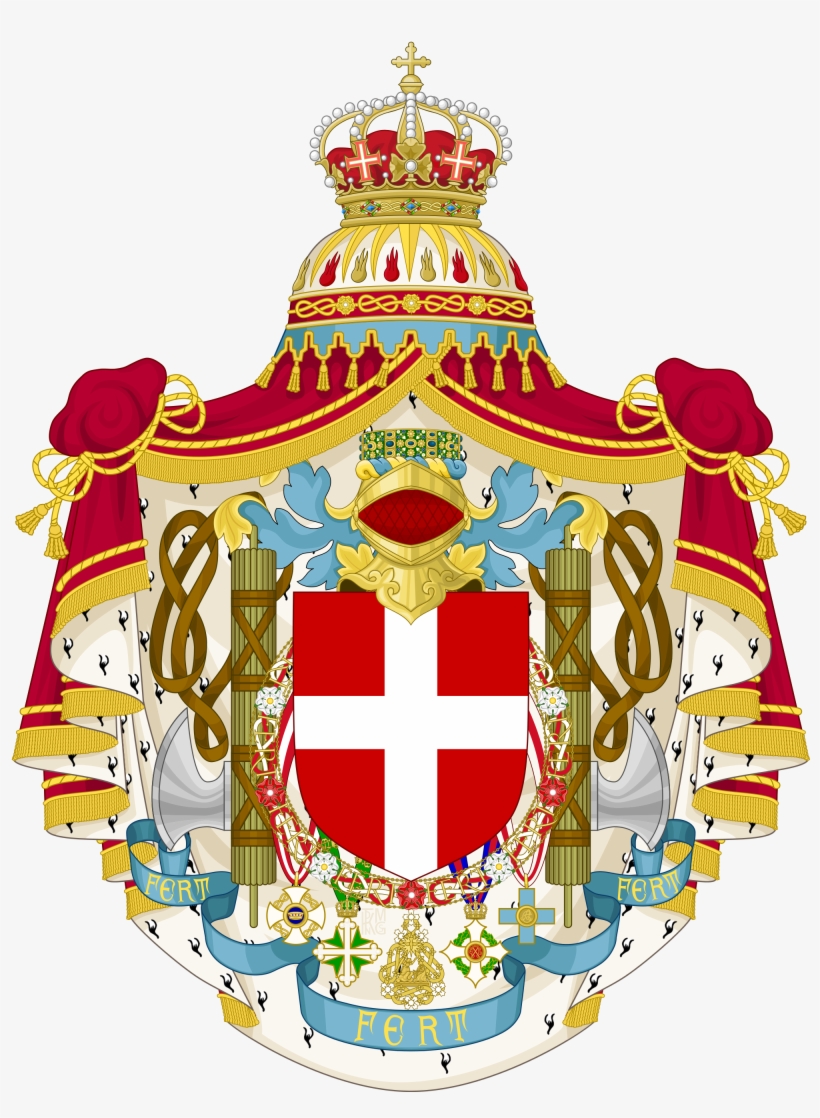 Kingdom Of Italy - House Of Savoy Coat Of Arms, transparent png #1382761