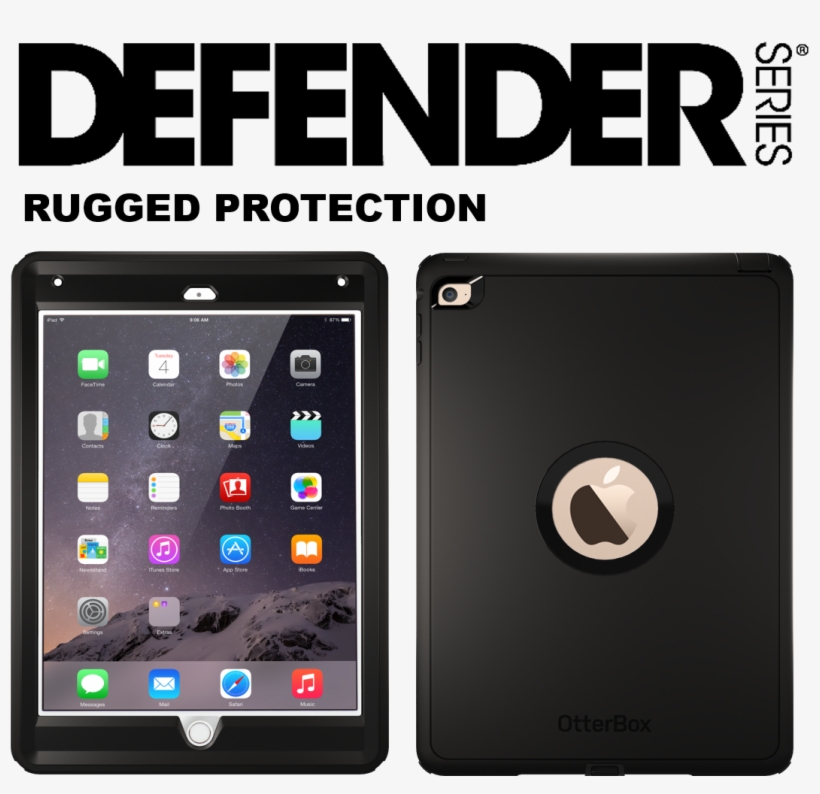 From The Manufacturer - Apple Ipad Air 2 Otterbox Defender Case - Black, transparent png #1382784