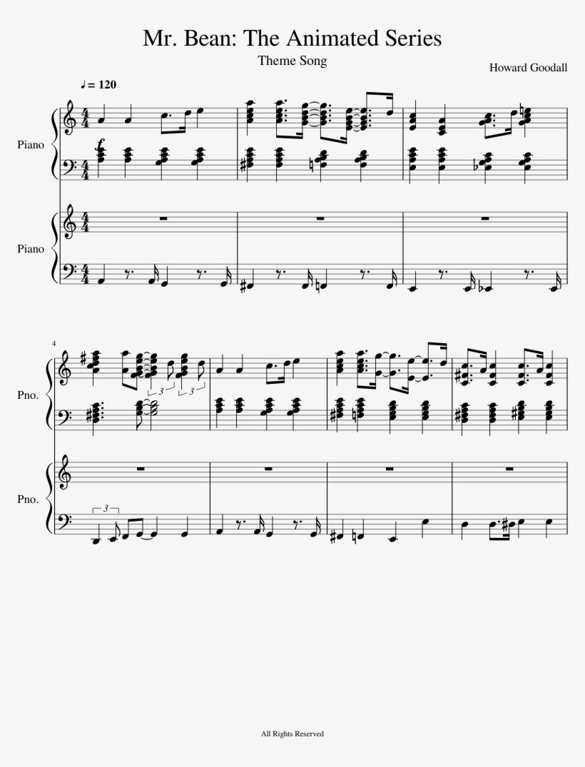 The Animated Series Sheet Music Composed By Howard - Sheet Music, transparent png #1383095