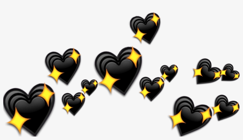 Png Freeuse Library Black Aesthetic Blackaesthetic - Overlays Emoticon Heart, transparent png #1383392