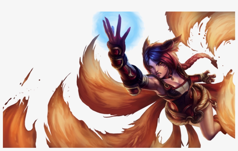 Foxfire Ahri Transparent Background By 77silentcrow-d6uocbh - League Of Legends Render Ahri, transparent png #1383515